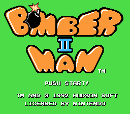 Bomberman 2 Title Screen